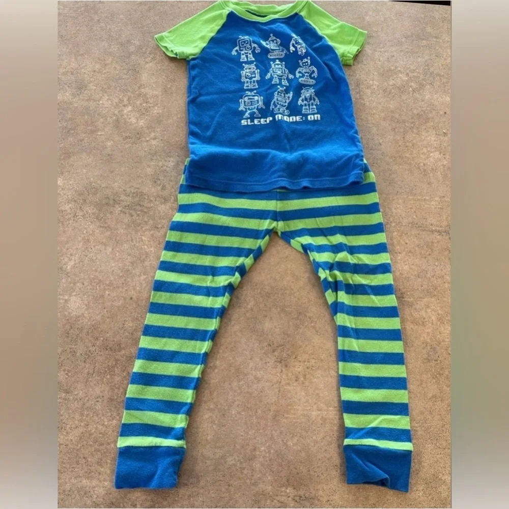 Wonder Nation- 4T Toddler Robot Blue and Green Sleepwear 🤖